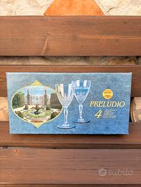Set 4 calici  in cristallo 24% pb