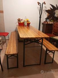 Tavolo + Panche  Richiudibili Set Leroy Merlin