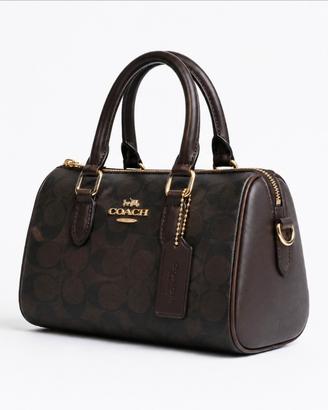 Borsa Coach Rowan Satchel in Tela. Signature Ma-C