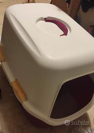 cuccie di plastica e cuccia di stoffa e gabbie 