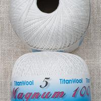 Gomitolo da 100 gr. FILO DI SCOZIA N°5 bianco