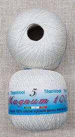 Gomitolo da 100 gr. FILO DI SCOZIA N°5 bianco