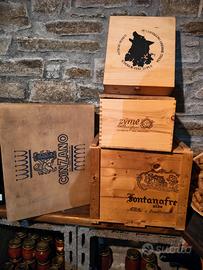 scatole in legno vuote - vino non incluso