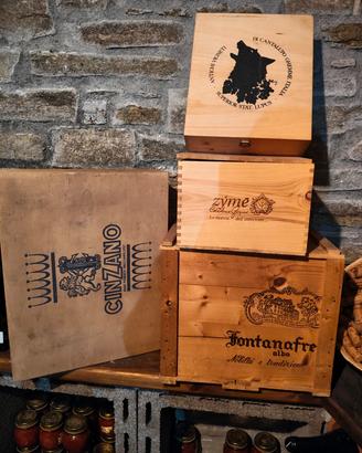 scatole in legno vuote - vino non incluso