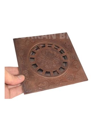 piletta scarico in rame decorato 15x15 cm