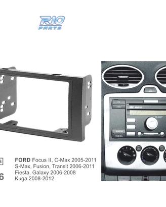 TELAIO NERO RADIO 2-DIN PER FORD FOCUS C-MAX S-MAX