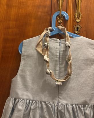 Vestito elegante da cerimonia con coroncina