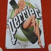 Cartello in metallo vintage style Perrier -