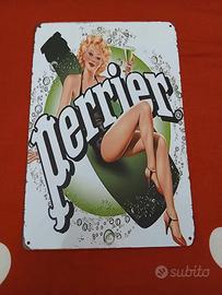 Cartello in metallo vintage style Perrier -