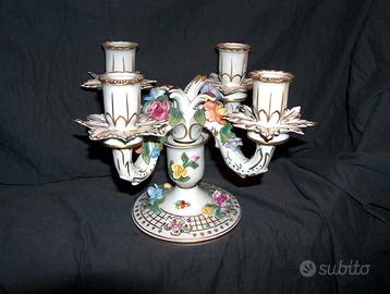 Candelabro antico Dresda Carl Thieme - porcellana
