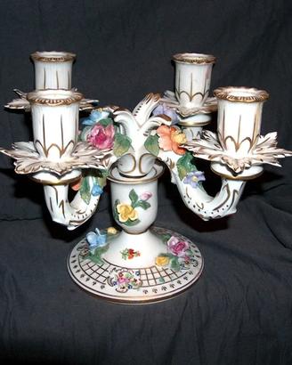 Candelabro antico Dresda Carl Thieme - porcellana