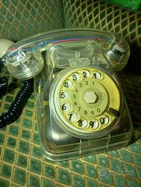 telefono S62 vintage trasparente raro no gettoni