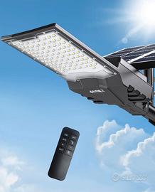 Lampione Solare LED Esterno 6500K