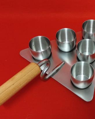 Set di 5 tazze in acciaio inox Rostfrei