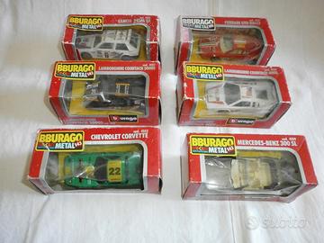 BURAGO 1/43 : 6 Modellini anni '70 con la Scatola