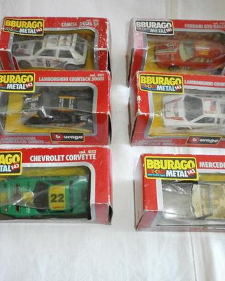 BURAGO 1/43 : 6 Modellini anni '70 con la Scatola