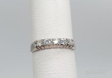 COD.1181.25 ANELLO RIVIERA ORO GIALLO 18K 750