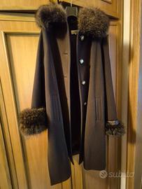 Cappotto lana e pelliccia di marmotta Alba Fornari