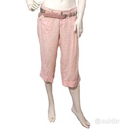 LIU.JO, PANTALONE CORTO, DONNA, LINO, ROSA CIPRIA,