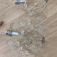 Coppia Lampadari sfere di vetro