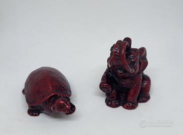 Set di miniature Elefante e Tartaruga Feng Shui