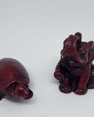 Set di miniature Elefante e Tartaruga Feng Shui