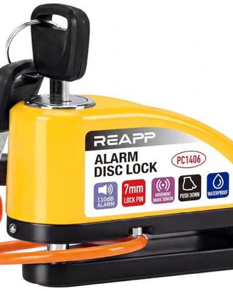 Bloccadisco Moto con Allarme 110 dB, Antifurto Mot