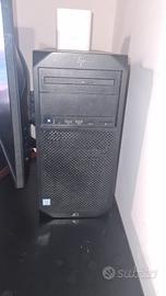 hp z2 tower g4 workstation con monitor e tastiera 