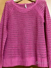 Maglia in cotone traforata da donna, Piazza Italia