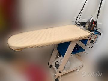 asse da stiro con caldaia e piano aspirante