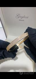 BRACCIALE A MANETTA ORO GIALLO E DIAMANTI
