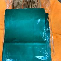 25 sacchetti verde di carta reciclata 15x8x21