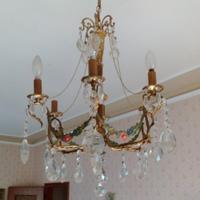 Lampadario decò dipinto a mano  anni 40