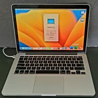 Macbook Pro Retina 13” 2015 8GB RAM SSD VENTURA
