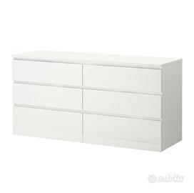 Cassettiera imea malm bianca 160 x 78