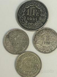 Svizzera monete in argento 1952-1961