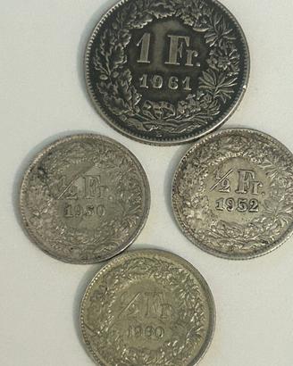 Svizzera monete in argento 1952-1961