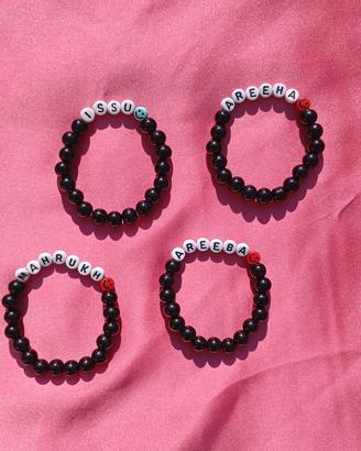 Braccialetti neri con nome 