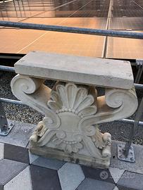 Coppia gambe tavolo in pietra