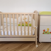 Lettino con materasso e Mobiletto fasciatoio Mibb