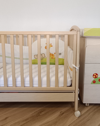 Lettino con materasso e Mobiletto fasciatoio Mibb