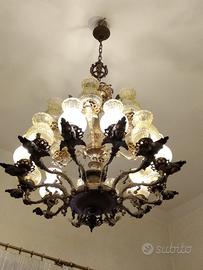 Lampadario in ottone originale