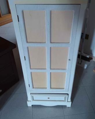 Vetrina stile shabby chic bianca nuova