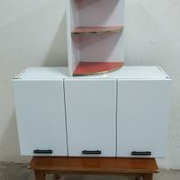 vintage mobiletto pensile angoliera smaltati