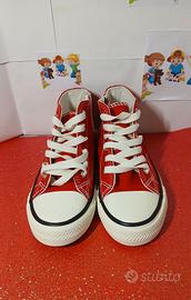 scarpe ginnastica rosse bambino/a