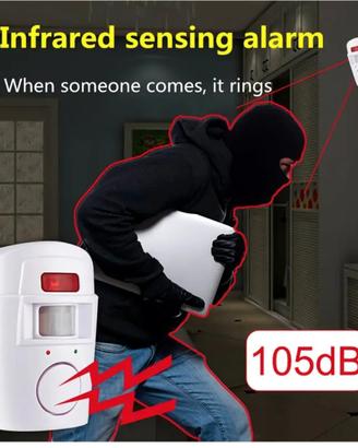 Allarme antifurto anti-intrusione infrarossi 105db