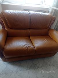 Divano letto in pelle