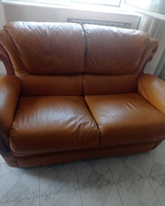 Divano letto in pelle