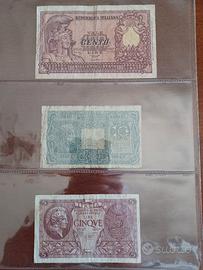 lotto banconote Lira Italia 