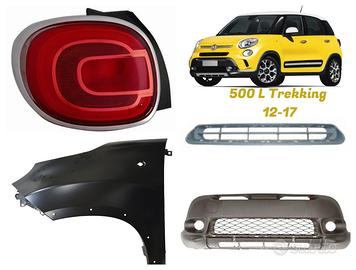 Fiat 500 Trekking frontale cofano fanale cerchi